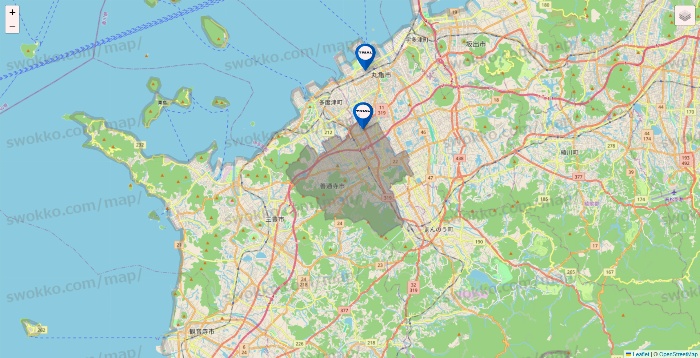 香川県のトライアル（TRIAL）の店舗地図