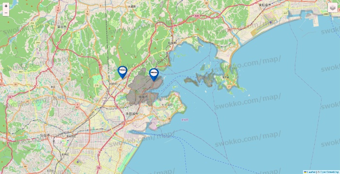 宮城県のトライアル（TRIAL）の店舗地図