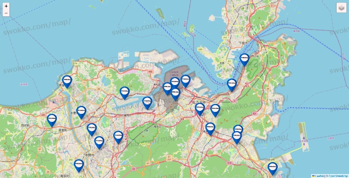 福岡県のトライアル（TRIAL）の店舗地図