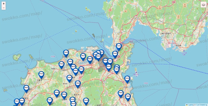 福岡県のトライアル（TRIAL）の店舗地図