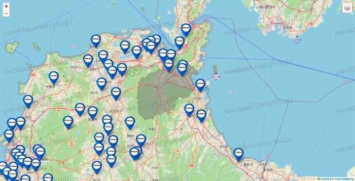 福岡県のトライアル（TRIAL）の店舗地図