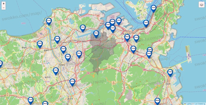 福岡県のトライアル（TRIAL）の店舗地図