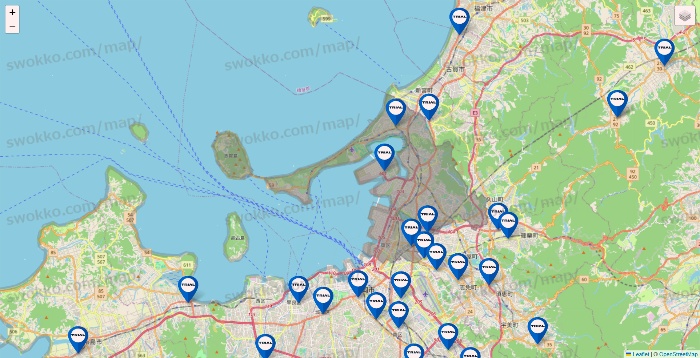 福岡県のトライアル（TRIAL）の店舗地図