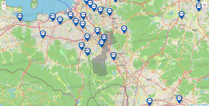 福岡県のトライアル（TRIAL）の店舗地図