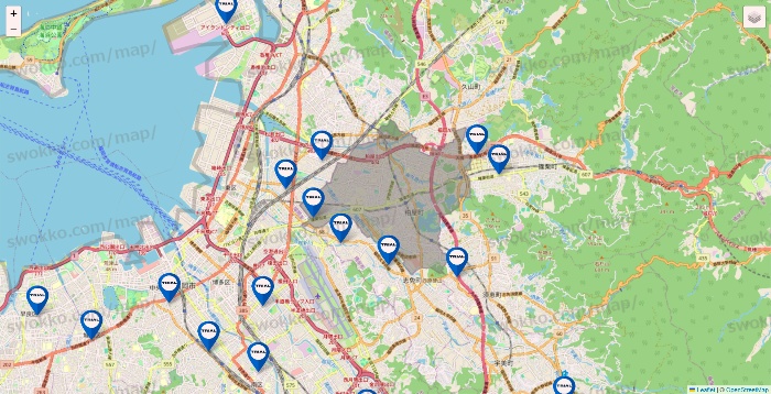 福岡県のトライアル（TRIAL）の店舗地図