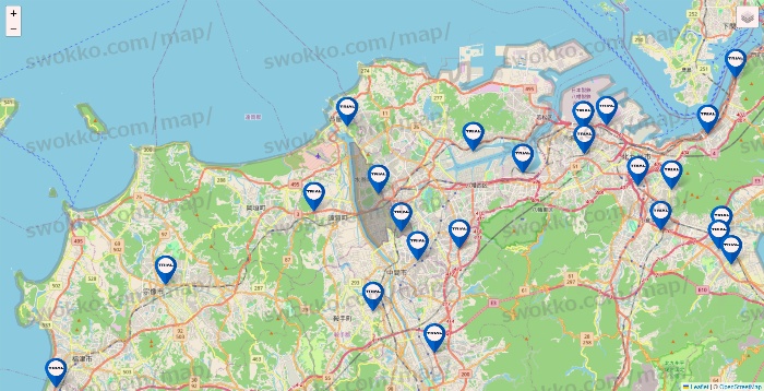 福岡県のトライアル（TRIAL）の店舗地図