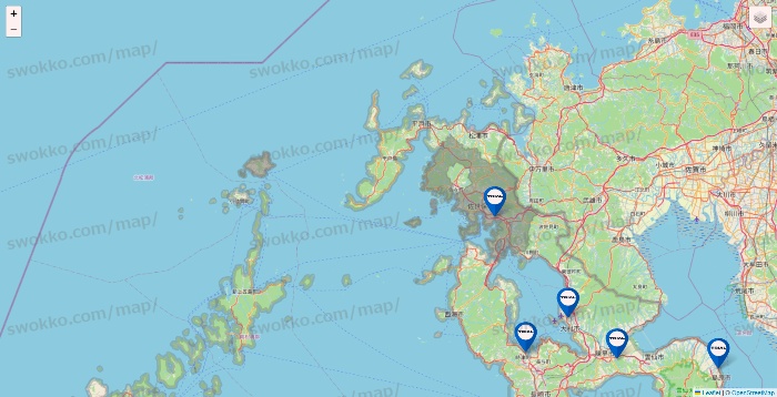 長崎県のトライアル（TRIAL）の店舗地図