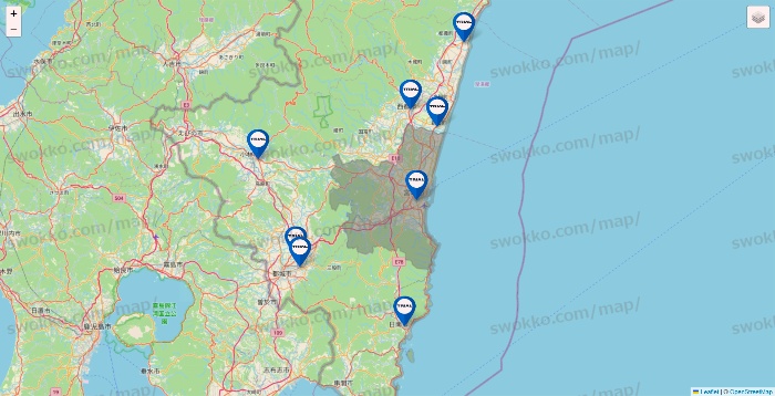宮崎県のトライアル（TRIAL）の店舗地図