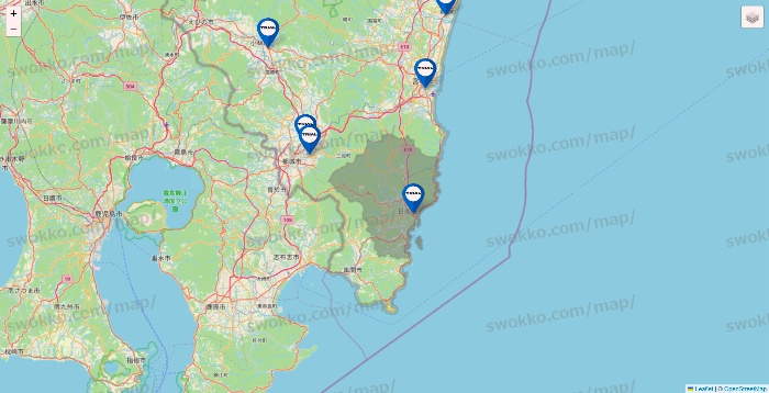 宮崎県のトライアル（TRIAL）の店舗地図