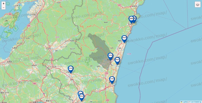 宮崎県のトライアル（TRIAL）の店舗地図