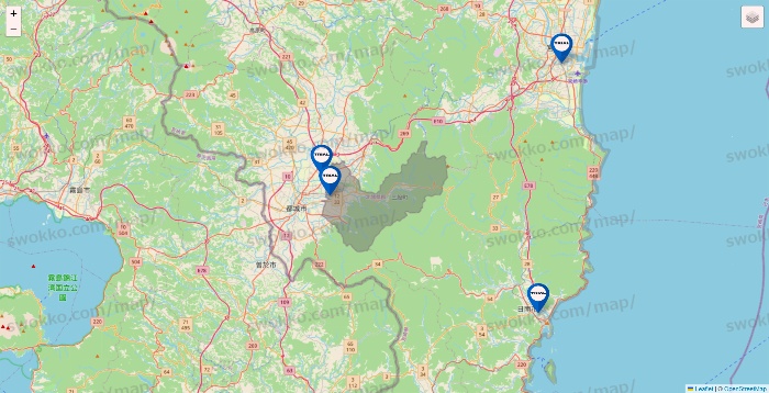 宮崎県のトライアル（TRIAL）の店舗地図