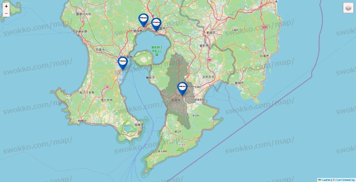 鹿児島県のトライアル（TRIAL）の店舗地図