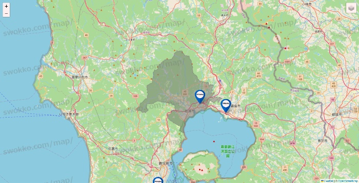 鹿児島県のトライアル（TRIAL）の店舗地図