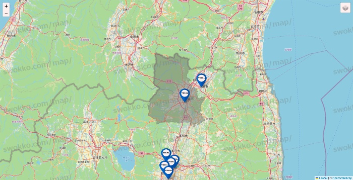 福島県のトライアル（TRIAL）の店舗地図