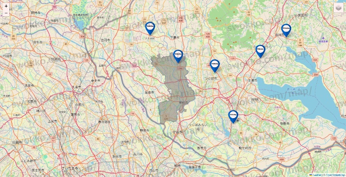 茨城県のトライアル（TRIAL）の店舗地図