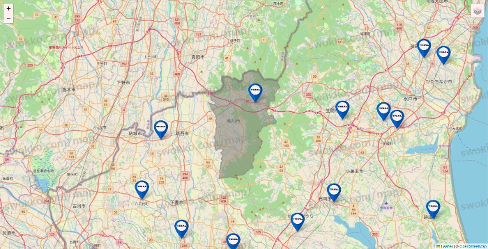 茨城県のトライアル（TRIAL）の店舗地図