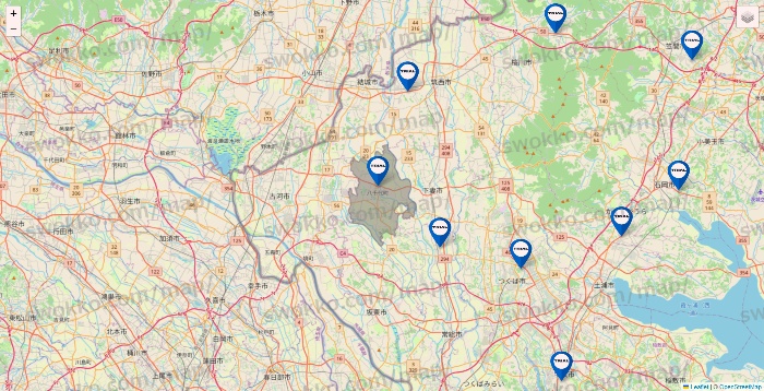 茨城県のトライアル（TRIAL）の店舗地図
