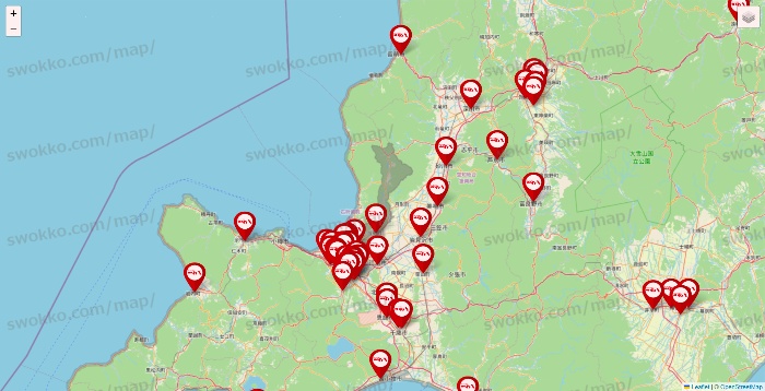 北海道のつぼ八の店舗地図