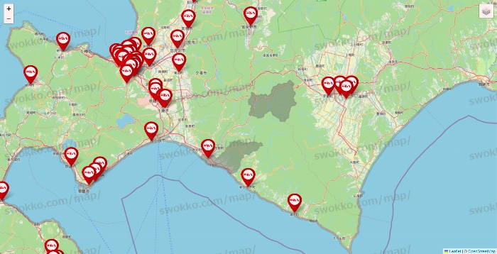 北海道のつぼ八の店舗地図