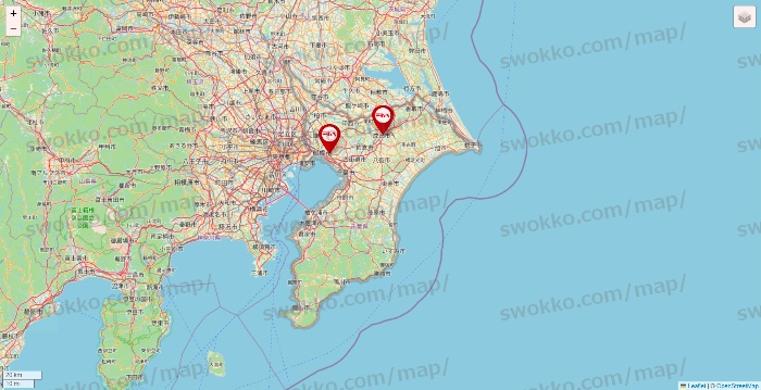 千葉県のつぼ八の店舗地図