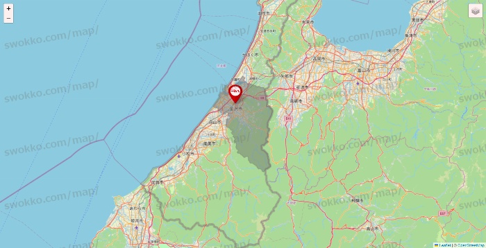石川県のつぼ八の店舗地図