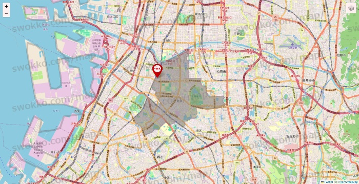 大阪府のつぼ八の店舗地図