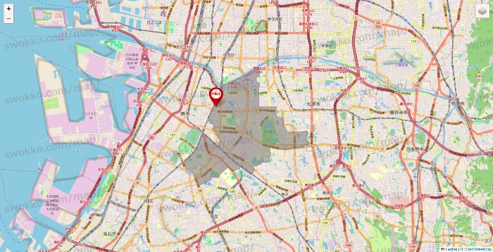 大阪府のつぼ八の店舗地図