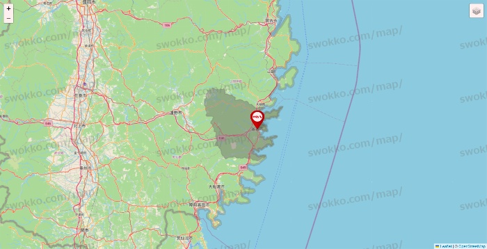 岩手県のつぼ八の店舗地図