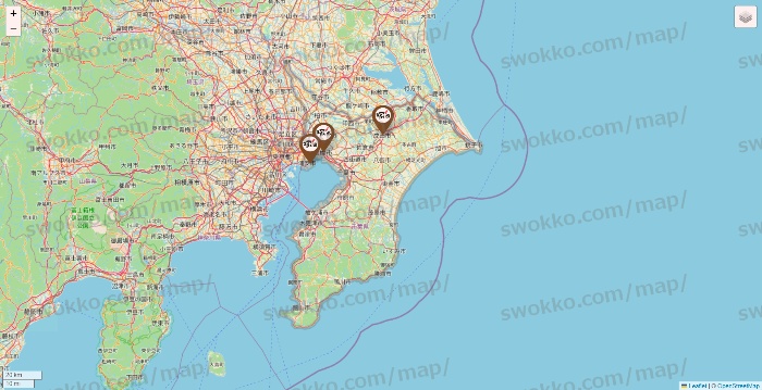 千葉県の塚田農場の店舗地図