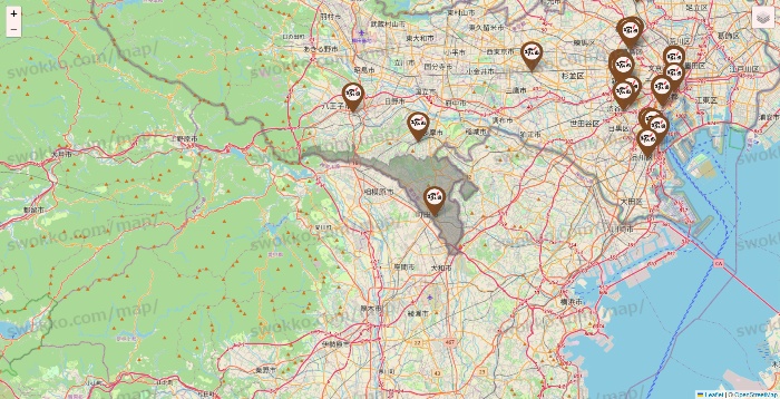 東京都の塚田農場の店舗地図