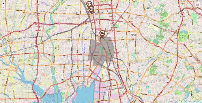 愛知県の塚田農場の店舗地図