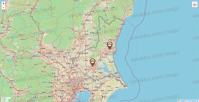 茨城県の塚田農場の店舗地図