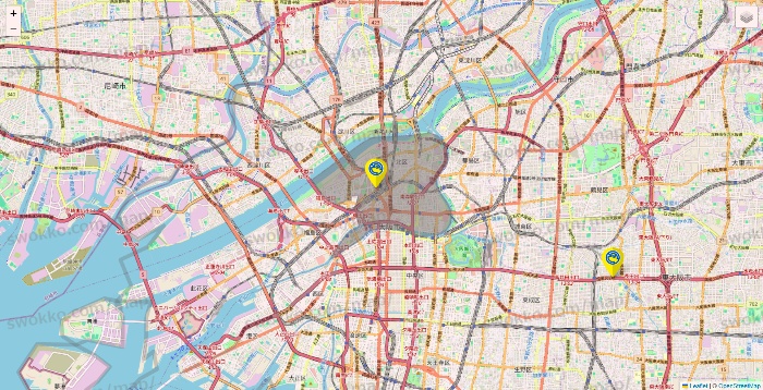 大阪府の釣り具のBunBunの店舗地図