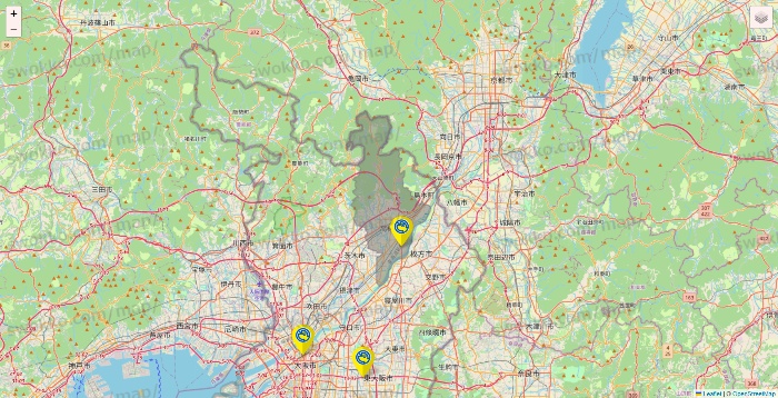 大阪府の釣り具のBunBunの店舗地図