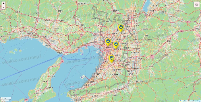 大阪府の釣り具のBunBunの店舗地図