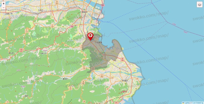 徳島県の釣りのポイントの店舗地図