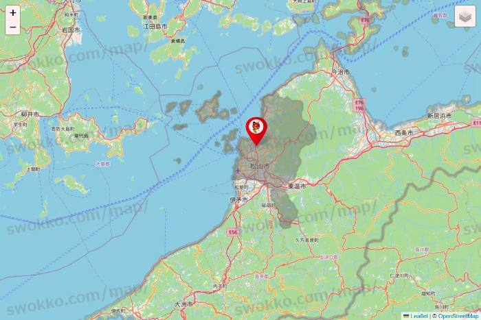 愛媛県の釣りのポイントの店舗地図