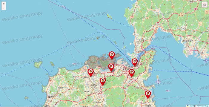 福岡県の釣りのポイントの店舗地図