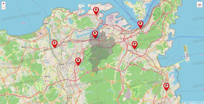 福岡県の釣りのポイントの店舗地図