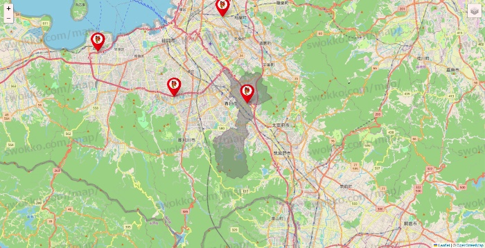 福岡県の釣りのポイントの店舗地図