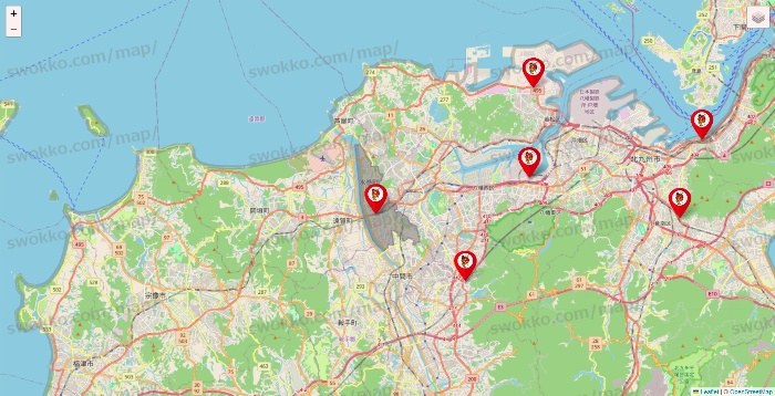 福岡県の釣りのポイントの店舗地図