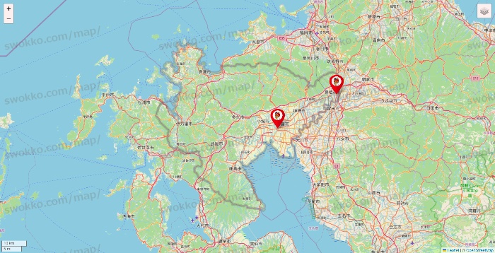 佐賀県の釣りのポイントの店舗地図