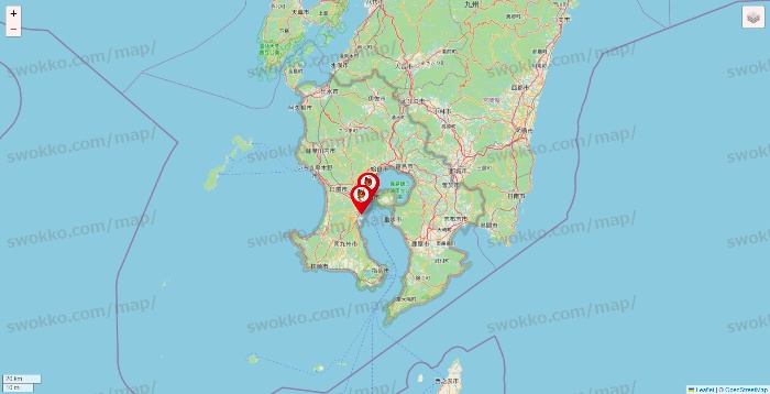 鹿児島県の釣りのポイントの店舗地図