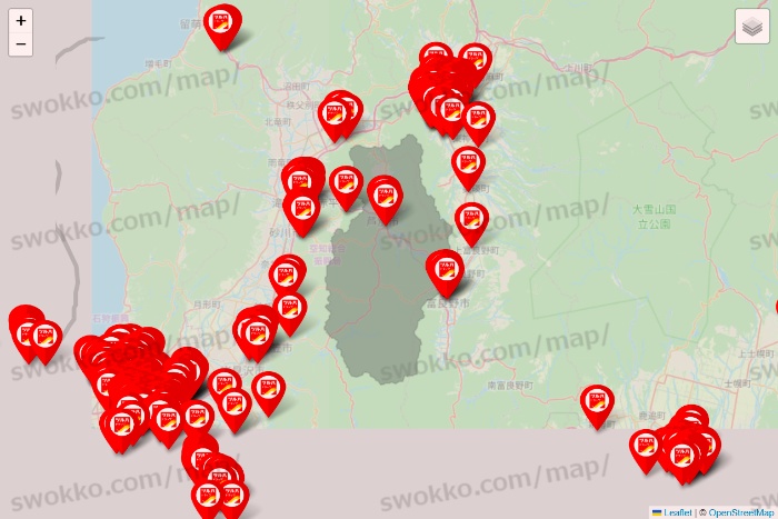 北海道のツルハドラッグ系の店舗地図