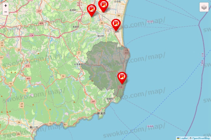千葉県のツルハドラッグ系の店舗地図