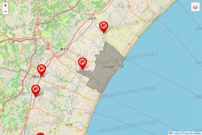 千葉県のツルハドラッグ系の店舗地図