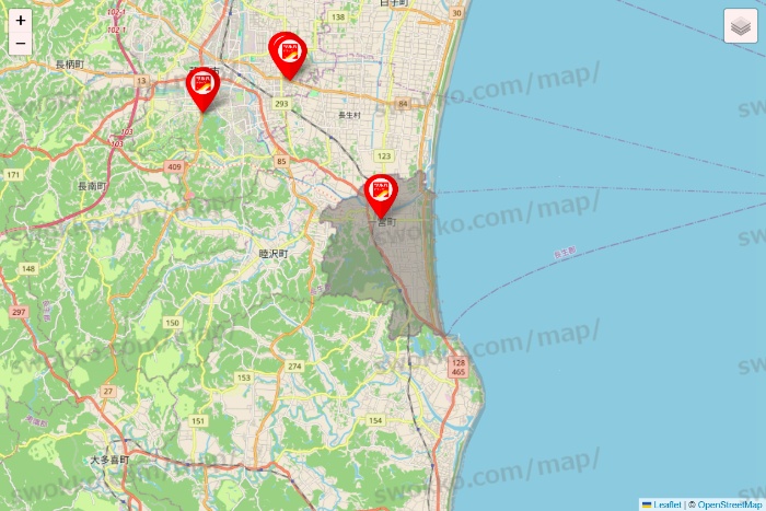 千葉県のツルハドラッグ系の店舗地図