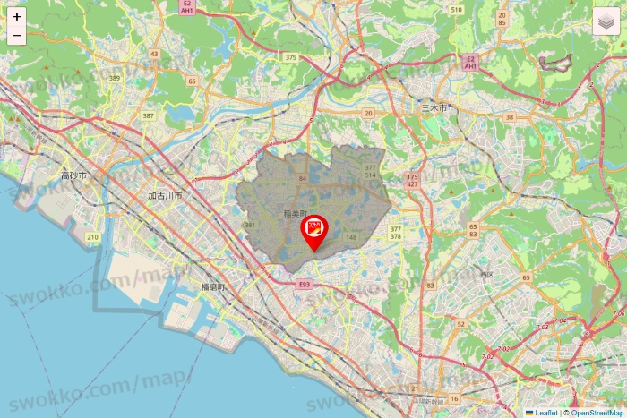 兵庫県のツルハドラッグ系の店舗地図