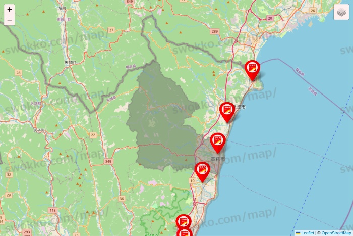 茨城県のツルハドラッグ系の店舗地図