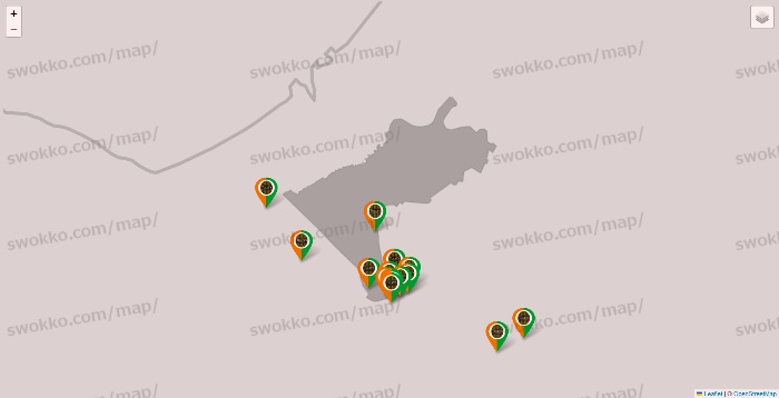 北海道のタリーズの店舗地図